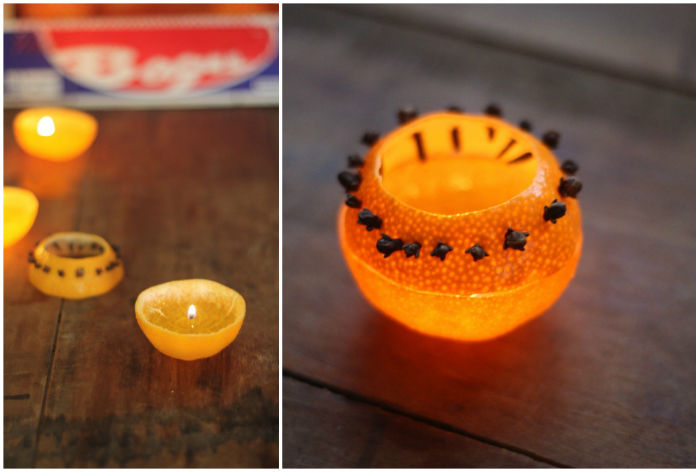 natural orange oil candle